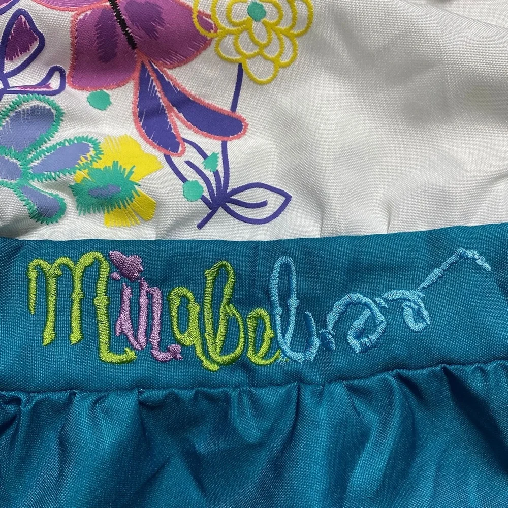 Disney Girls Encanto‎ Mirabel Costume Dress Size 9/10 White Blue EUC - Picture 5 of 12